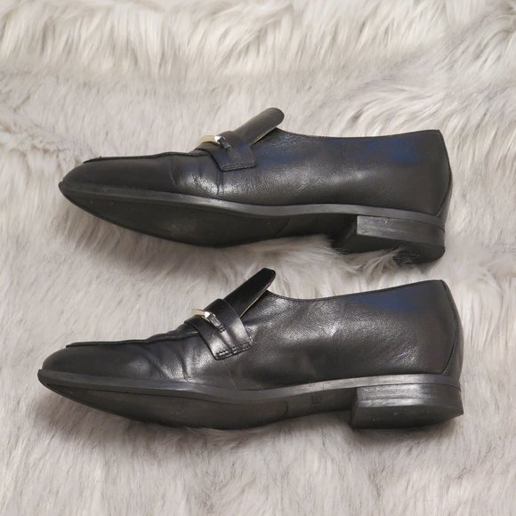 LEATHER LOAFERS WITH GOLD TRIM - Picture 11 of 14